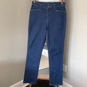 Westbound High Rise Straight Leg Stretch Denim Jeans, Size 8 Long